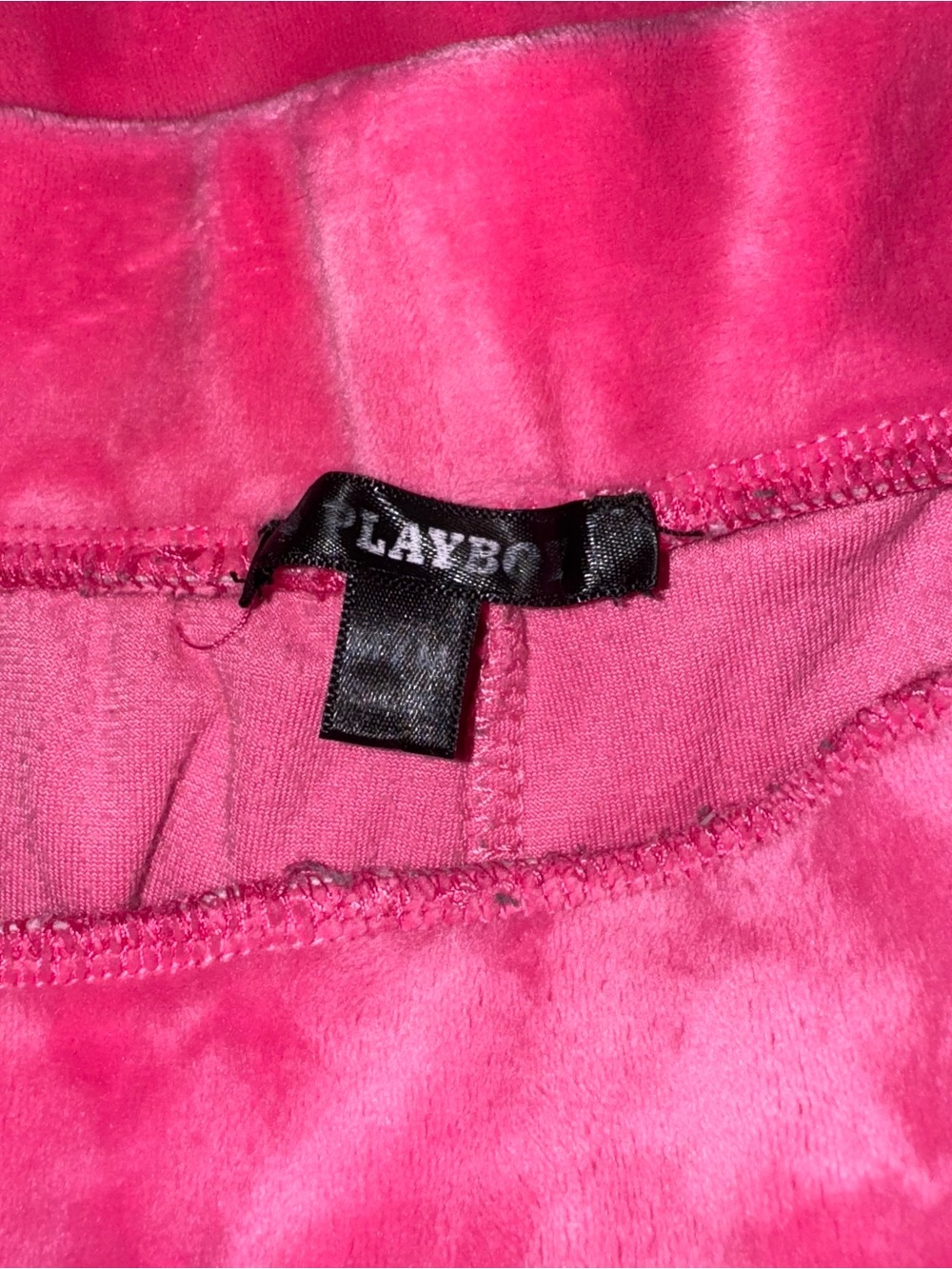 PLAYBOY Hot Pink Velour Loungewear Set - Picture 8 of 8